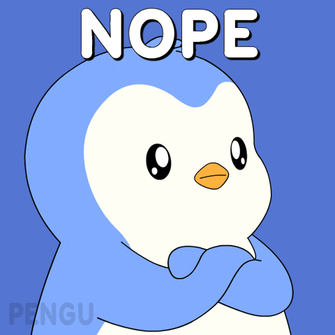 Stop It No Way GIF by Pudgy Penguins