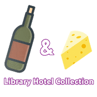 Wine Cheese Sticker by Library Hotel Collection