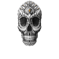 Skull Gin Sticker by Vini Delea
