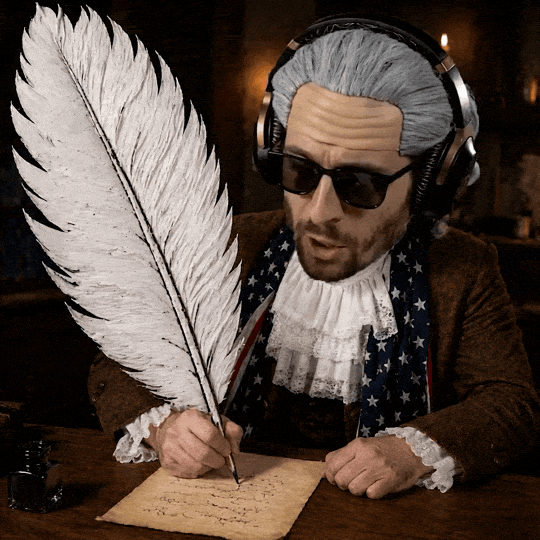 Journaling Founding Father GIF