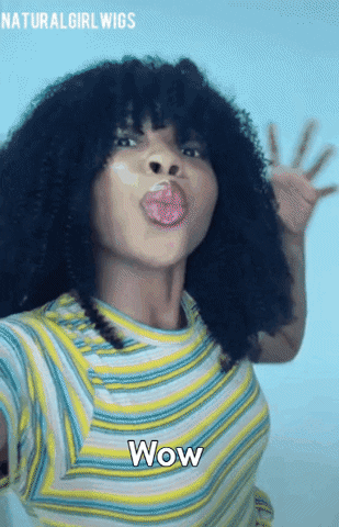 Naturalgirlwigs wow hair pretty surprised GIF