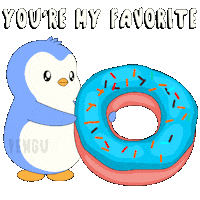 Dunkin Donuts Eating Sticker by Pudgy Penguins