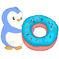 Dunkin Donuts Eating Sticker by Pudgy Penguins