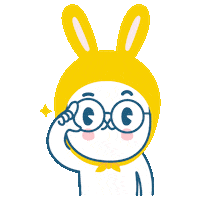 Glasses Bunny Sticker by FaceTory