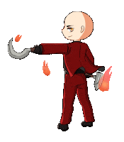 Lunime fight anime fire red Sticker