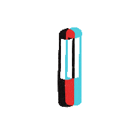 Red And Blue Sticker by Slam Disques