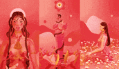 zarinning 3d woman flowers feminism GIF