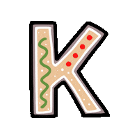 Christmas K Sticker