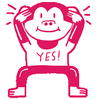 artbypablo monkey maybe pablo dont know Sticker