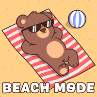 Sunbathing Teddy Bear GIF by BEARISH