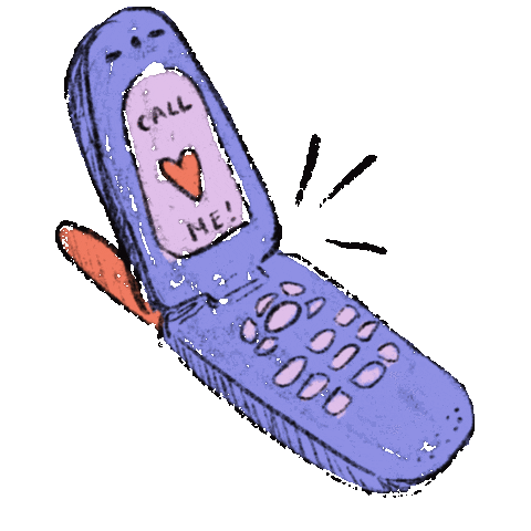 emilylouka giphyupload vintage phone 2000s Sticker