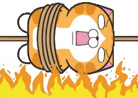 Cat Fire Sticker by MochiDad
