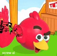 Angry Bird Red Ear GIF