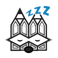 Good Night Sleeping Sticker by Stamatia Alexaki