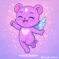 MishaHeartseer happy heart smile celebration GIF