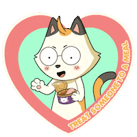 Pet Food Cat Sticker by LK School Daze