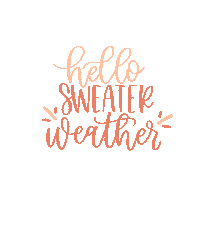 Sweater Weather Lettering Sticker