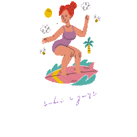 jenterne girl surf girlpower likeagirl Sticker