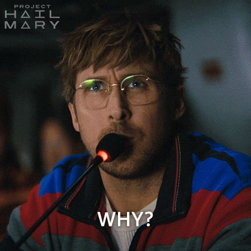 Confused Ryan Gosling GIF by Project Hail Mary