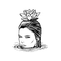 Woman Swimming Sticker by Desnuda Tequila