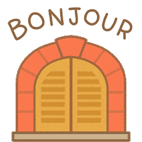 French Hello Sticker by Holler Studios