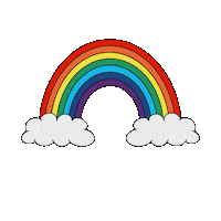 samoelday happy rainbow pride clouds Sticker