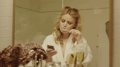 georgia may jagger texting GIF by The Scene