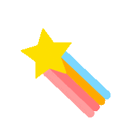 Shooting Star Rainbow Sticker