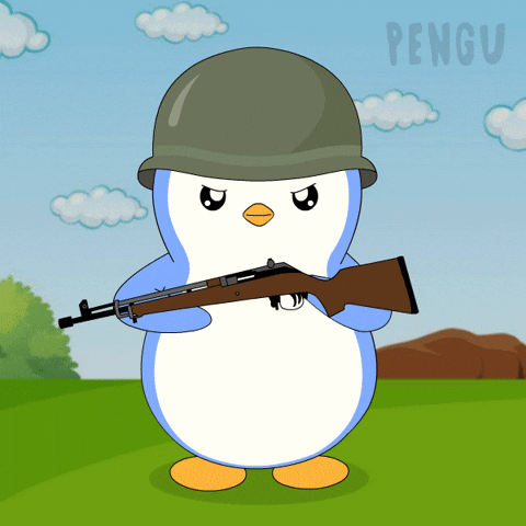 Saluting United States GIF by Pudgy Penguins