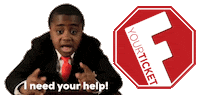 I Need Help F Sticker by Fyourticket