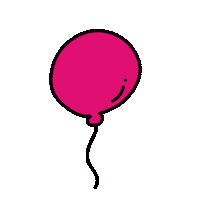 Hot Air Balloon Pink Sticker