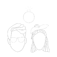 In Love Wedding Sticker