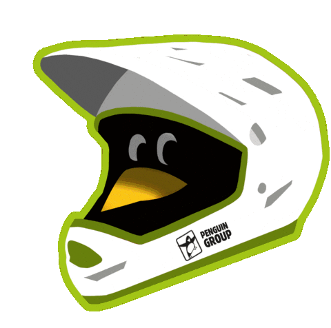 Bike Park Penguin Sticker by Grupa Pingwina