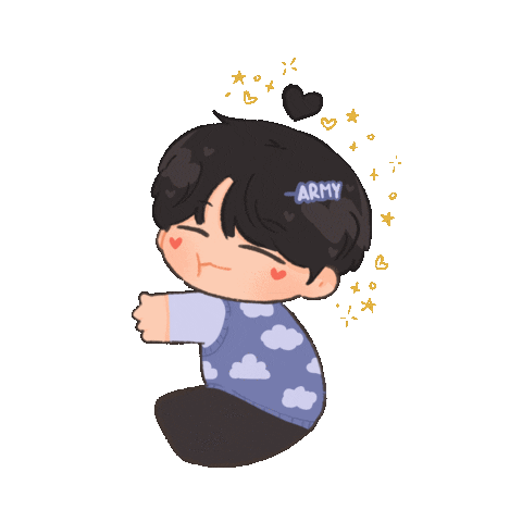 hotchocoart giphyupload bts army cutie Sticker