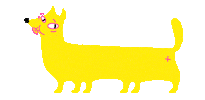 happy dog Sticker by lula dmitrieva