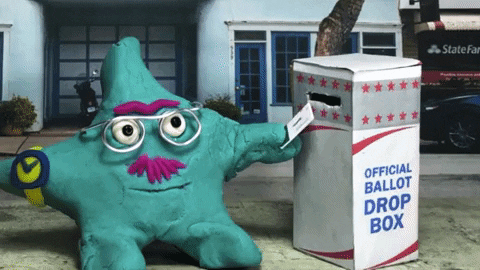 curiousclay giphygifmaker vote election stop motion GIF