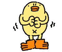 Chicken Duck Sticker by ぴょろりんちょ（ひよこ人間ぴよ）