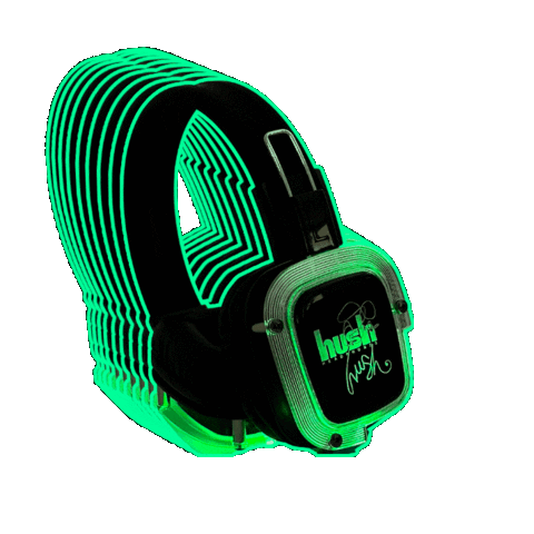 hushhushheadphones party disco headphones jacksonville Sticker