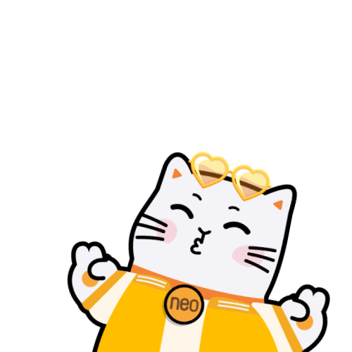 Happy Cat Sticker by Bank Neo Commerce