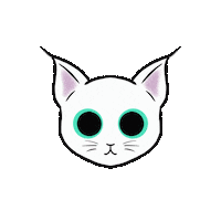 Vidalisma cat white sleep sleepy Sticker