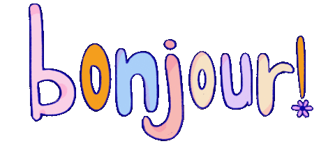 Bonjour Hello Sticker by Nina