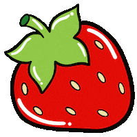 Fruit Strawberry Sticker by Natalie Michelle Watson