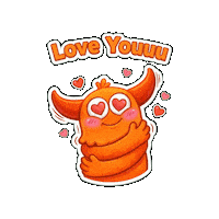 Love You Heart Sticker by Momo & Tulus