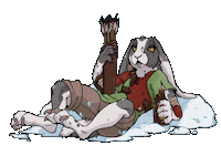 Drunk Rabbit Sticker