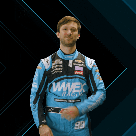 wwexracing giphyupload nascar crossed arms crossing arms GIF