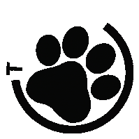 Tap Here Paw Black Sticker by Wag Trendz