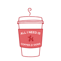FelleverAndPaways dog shopping coffee cup fp Sticker