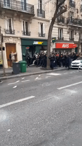 Police Pepper Spray Protesters in Paris as Pension Reform Protests Continue