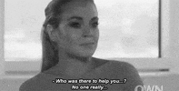 sad black and white GIF