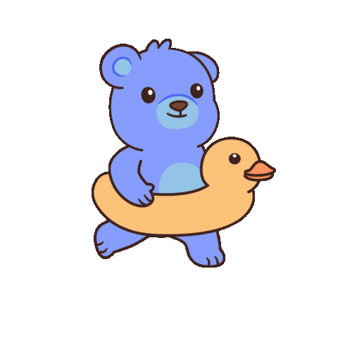 Happy Teddy Bear Sticker by BEARISH